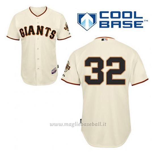 Maglia Baseball Uomo San Francisco Giants Ryan Vogelsong 32 Crema 1ªCool Base